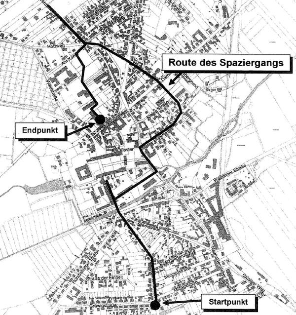 Die Route durch Althaldensleben
