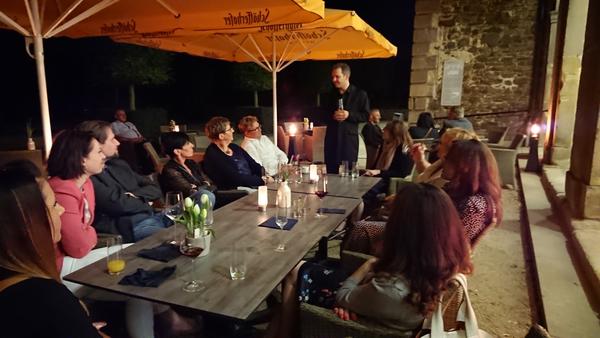 Launige Runde mit Johannes Klumpp nach dem Abschlusskonzert